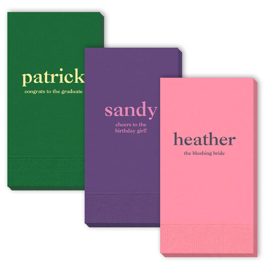 Design Your Own Big Name with Text Guest Towels