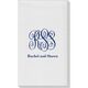 Large Script Monogram with Text Linen Like Guest Towels Image 1 of 3