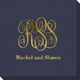 Large Script Monogram with Text Linen Like Napkins Image 1 of 3