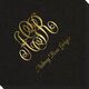 Large Script Monogram with Text Linen Like Napkins Image 2 of 3