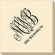 Large Script Monogram with Text Linen Like Napkins Image 3 of 3
