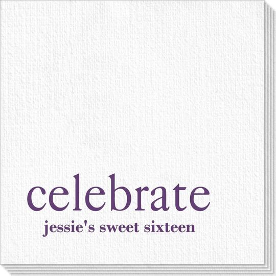 Big Word Celebrate Luxury Deville Napkins