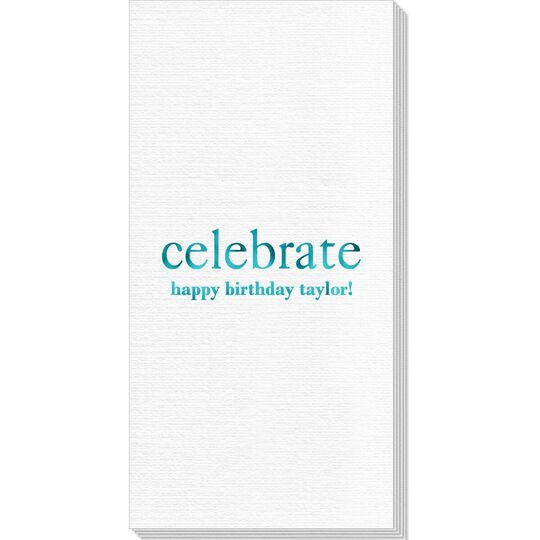 Big Word Celebrate Luxury DeVille Guest Towels