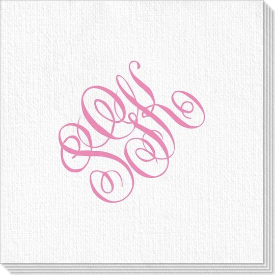 Interlocking Script Monogram Luxury Deville Napkins