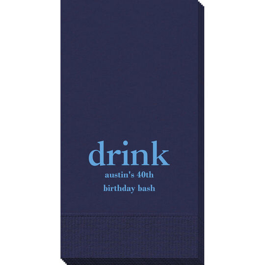 Big Word Drink Guest Towels