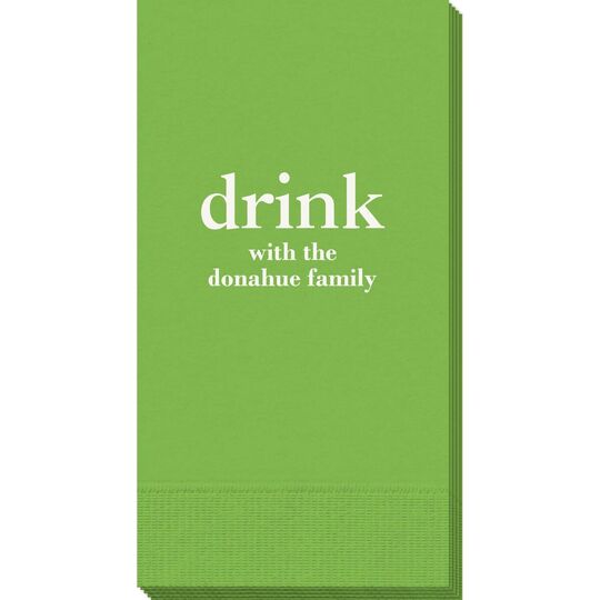 Big Word Drink Guest Towels