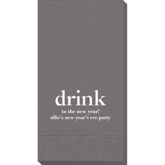Big Word Drink Guest Towels