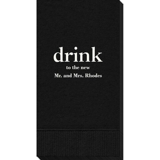 Big Word Drink Guest Towels