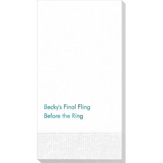 Your Flush Left Bottom Phrase Guest Towels