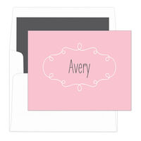 Light Pink Simply Foldover Note Cards