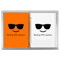 Sunglasses Emoji Double Deck Playing Cards