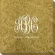 Script Monogram with Text Carte Embossed Napkins Image 2 of 2