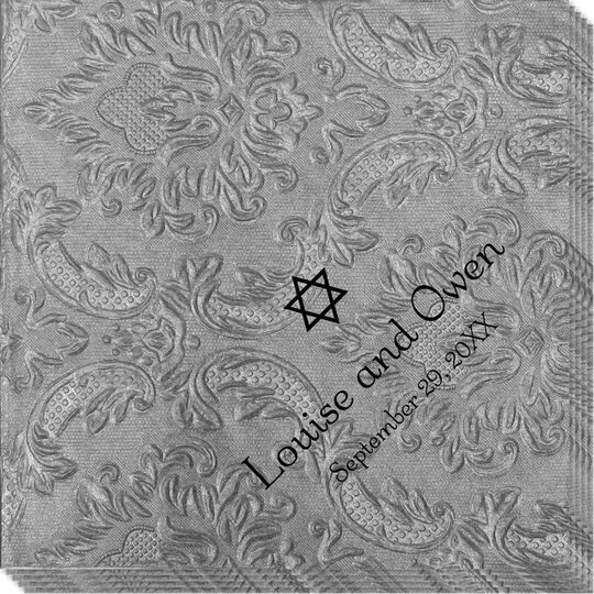 Little Star of David Carte Embossed Napkins