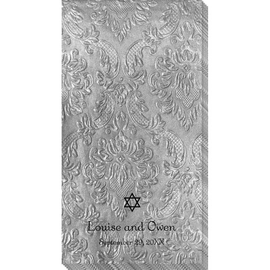 Little Star of David Carte Embossed Guest Towels