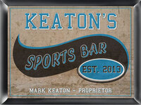 Personalized Sports Bar Pub Sign