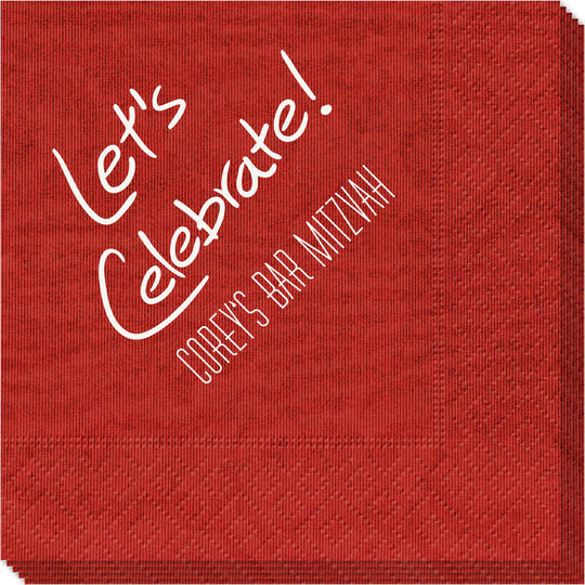 Fun Let's Celebrate Moire Napkins