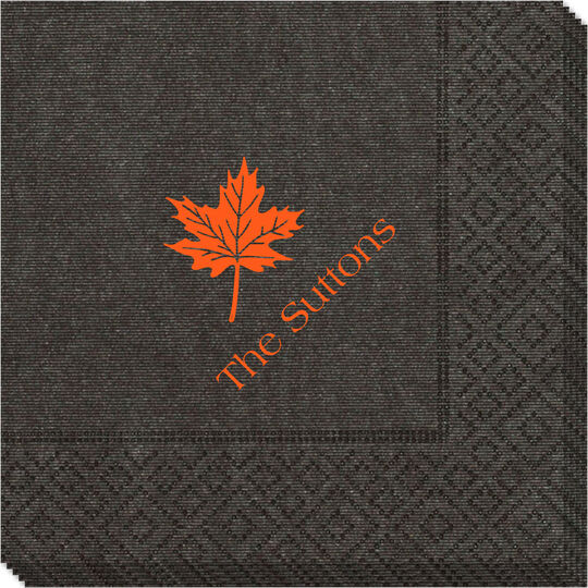 Little Autumn Leaf Moire Napkins