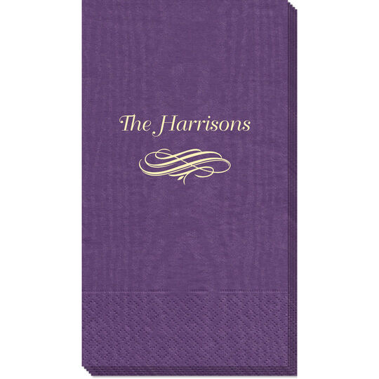 Scroll Moire Guest Towels