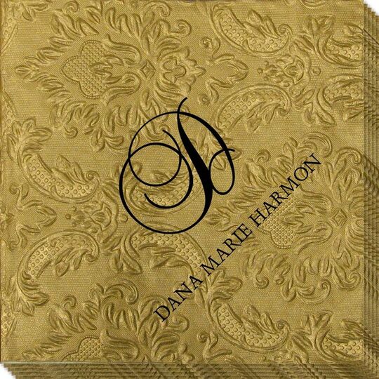 Elegant Initial Carte Embossed Napkins