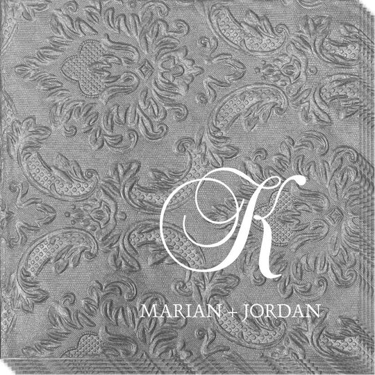Elegant Initial Carte Embossed Napkins