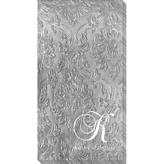 Elegant Initial Carte Embossed Guest Towels