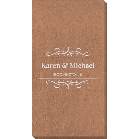 Modern Flourish Framed Carte Guest Towels