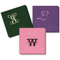 Design Your Own Single Initial Moire Napkins