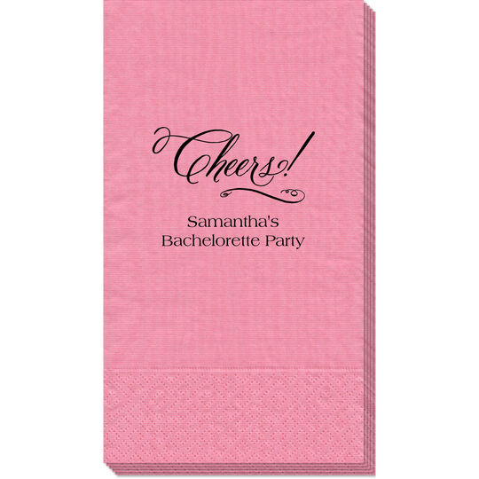 Elegant Cheers Moire Guest Towels