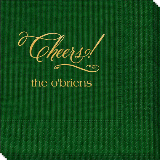 Elegant Cheers Moire Napkins