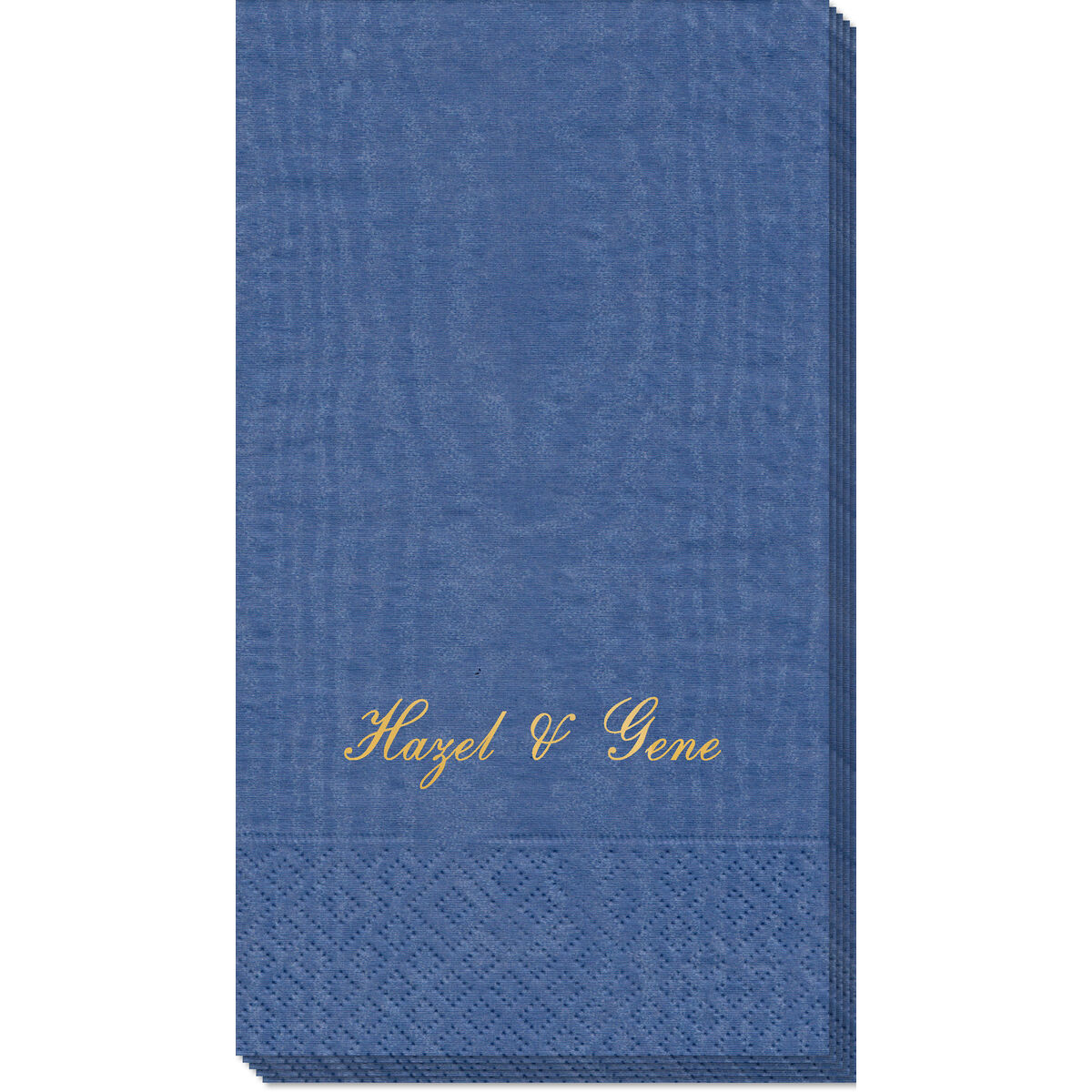 Personalized Formal Script Moire Guest Towels