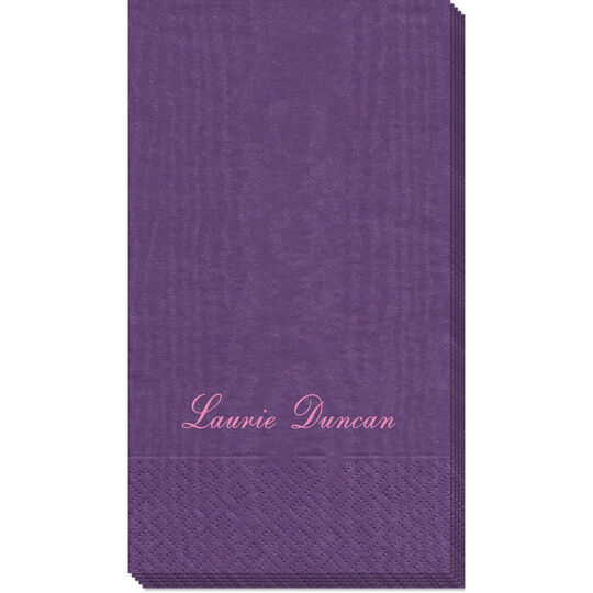 Formal Script Moire Guest Towels