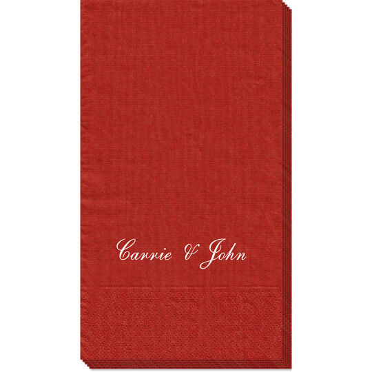 Formal Script Moire Guest Towels