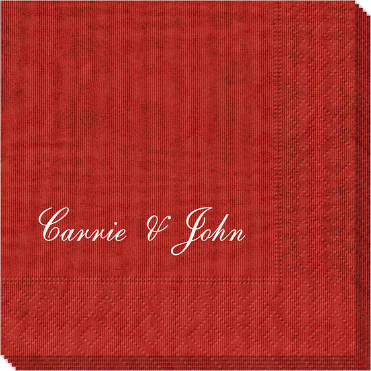 Formal Script Moire Napkins