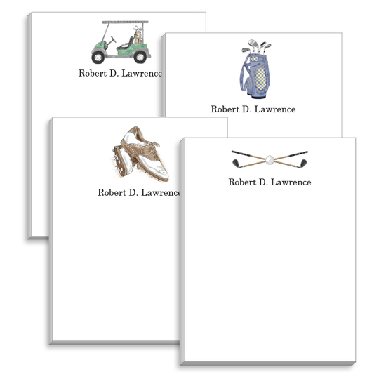 Classic Golf Mini Notepad Set