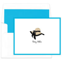 Beach Hat Foldover Note Cards
