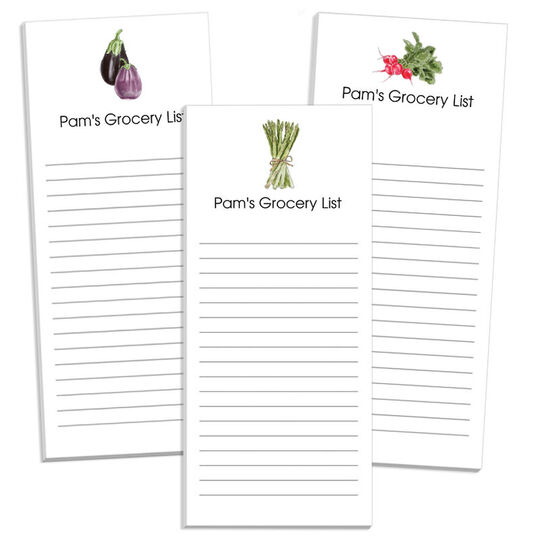 Garden Vegetable Skinnie Notepads