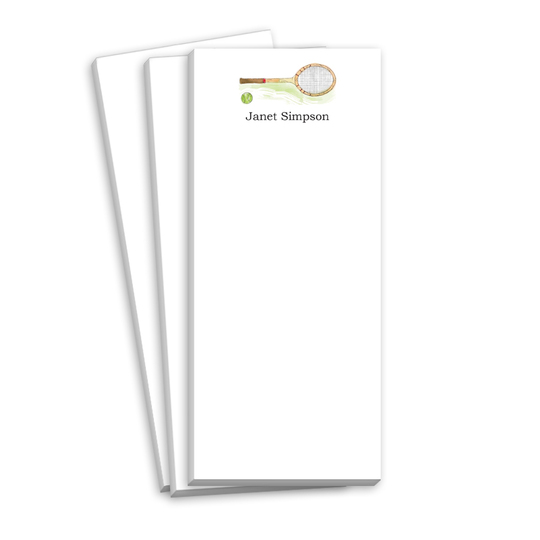 Tennis Racquet Skinnie Notepads