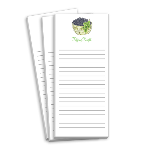 Basket of Blueberries Skinnie Notepads