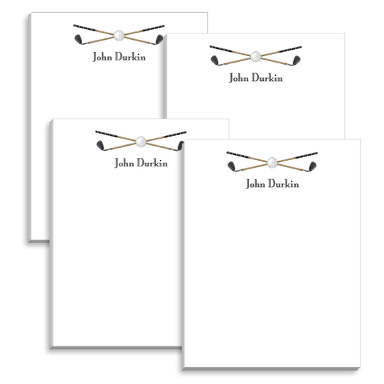 Crossed Golf Clubs Mini Notepads