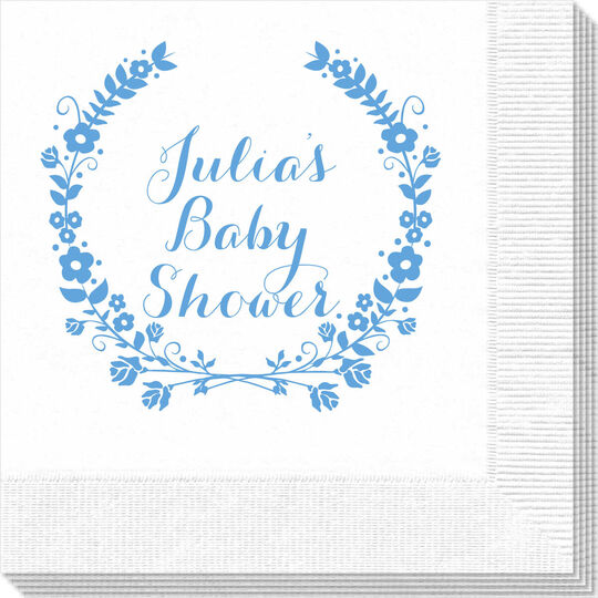 Floral Laurel Wreath Napkins
