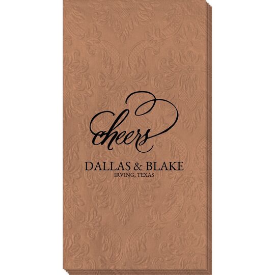Refined Cheers Carte Embossed Guest Towels