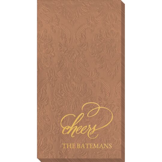 Refined Cheers Carte Embossed Guest Towels