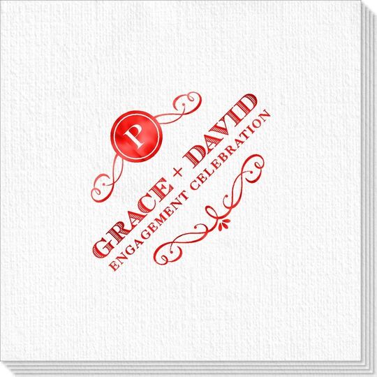 Initial Scroll Luxury Deville Napkins
