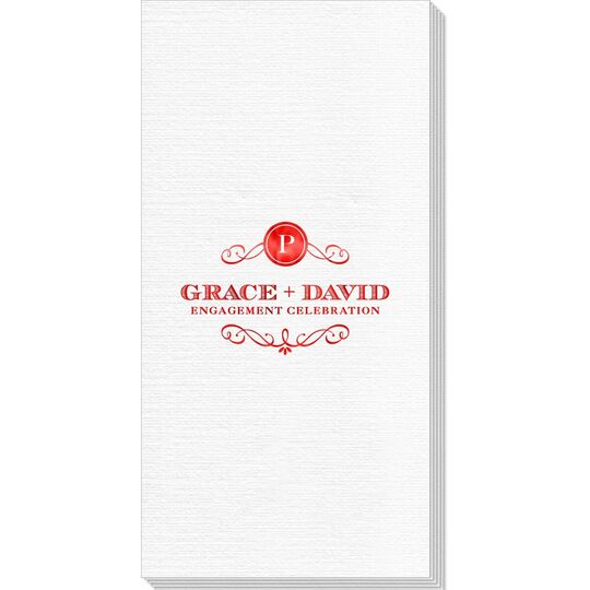 Initial Scroll Luxury Deville Guest Towels