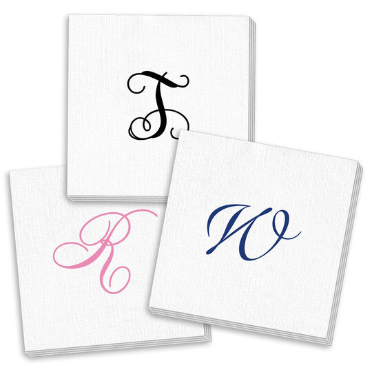 Design Your Own Single Initial Luxury Deville Napkins