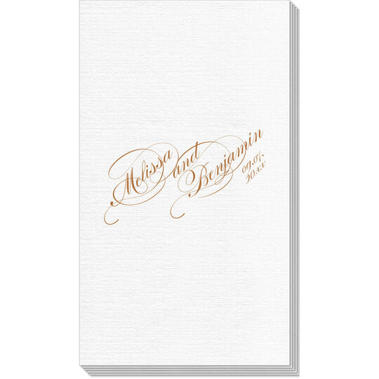 Romantic Script Luxury Deville Guest Towels