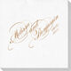Romantic Script Luxury Deville Napkins Image 1 of 2