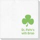 Three Leaf Shamrock Luxury Deville Napkins Image 2 of 2