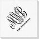 Large Script Monogram with Text Deville Napkins Image 3 of 3