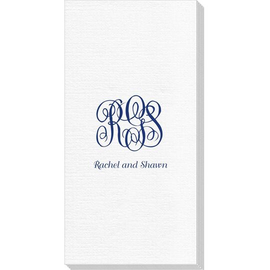 Script Monogram with Text Deville Guest Towels